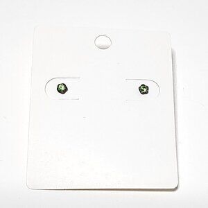 925 silver & green Peridot stud earrings